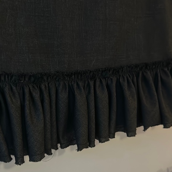 COS | Elegant Wool Black Ruffle Hem Blouse - Picture 4 of 15